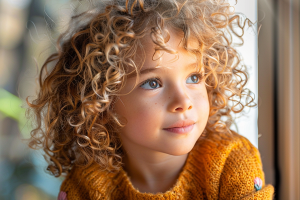 Coiffures enfants cheveux bouclés/frisés : idées tendance et soins