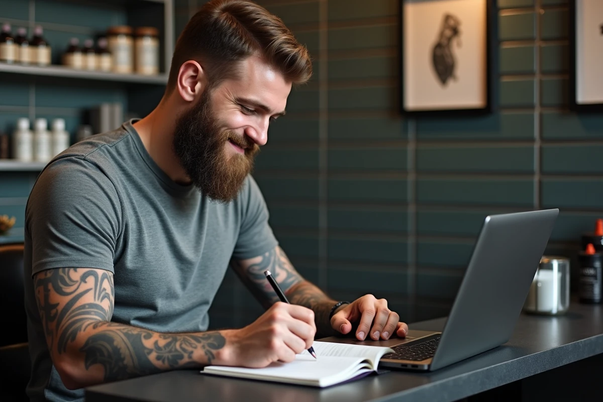 Homme évaluant le coût d